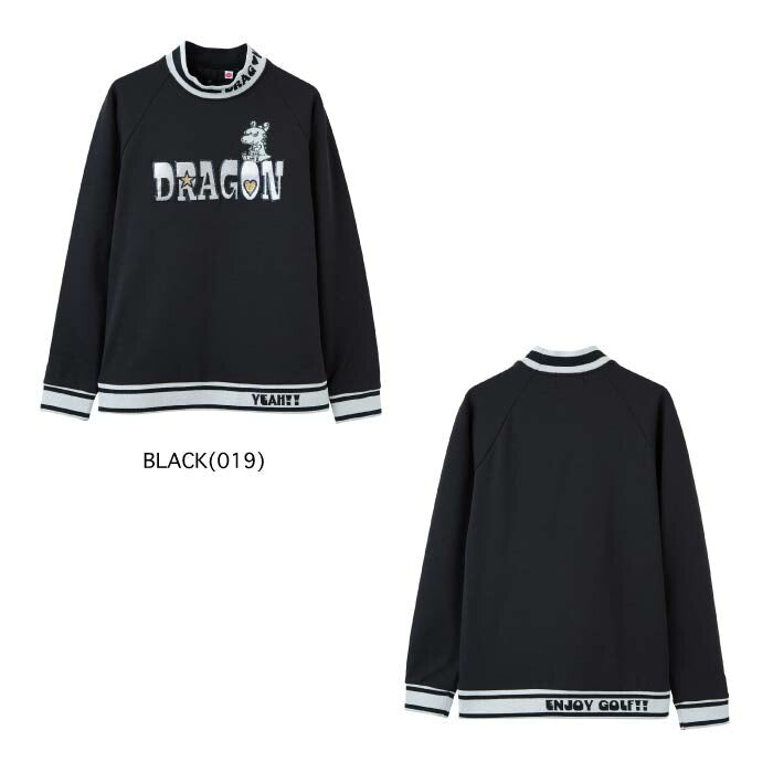 Dance With Dragon ダンスウィズドラゴン ゴルフウェア レディース DELTASLXジャージモック 長袖シャツ UVカット ストレッチ d2-180112