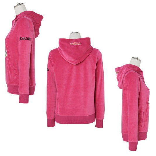 Dance With Dragon ダンスウィズドラゴン レディース うる星やつらコラボパーカー ベロア素材 ストレッチ 日本製 D2-209113