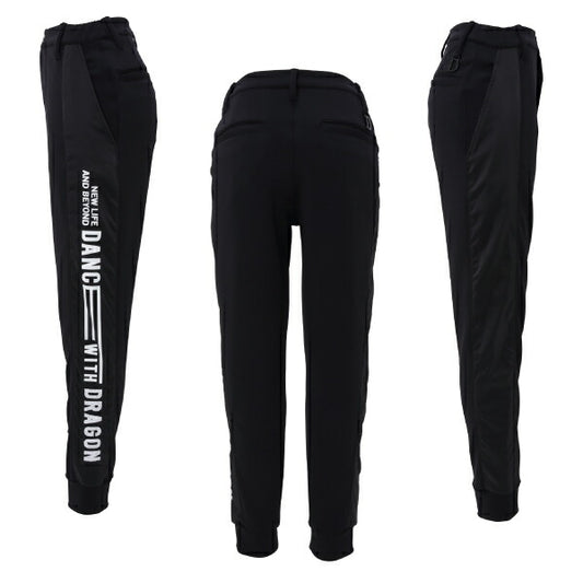 Dance With Dragon ダンスウィズドラゴン レディース サイドタフタロゴラインJOG 軽量 シワになりにくい D2-400110