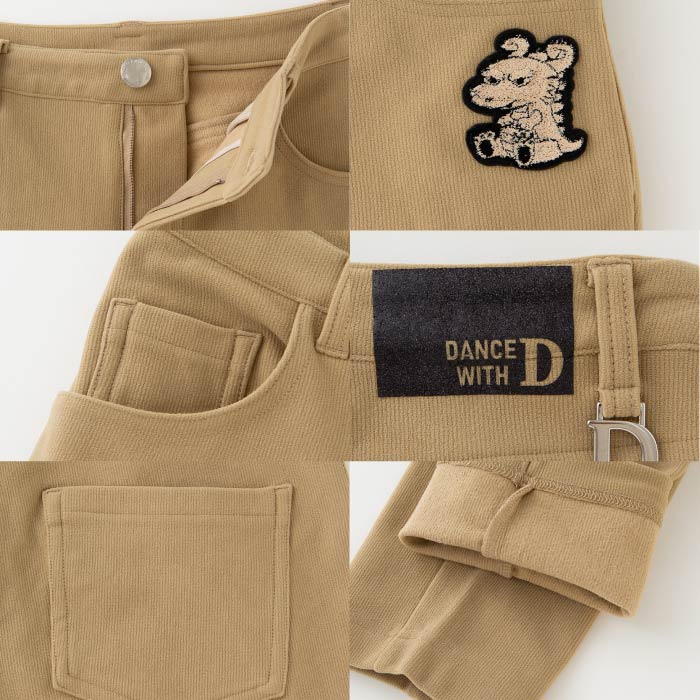Dance With Dragon ダンスウィズドラゴン ゴルフウェア レディース ヒートパフォーマーコーデュロイボトム ストレッチ 保温 d2-461121