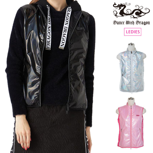Dance With Dragon ダンスウィズドラゴン レディース ホログラム&キルトジャガードベスト D2-520710