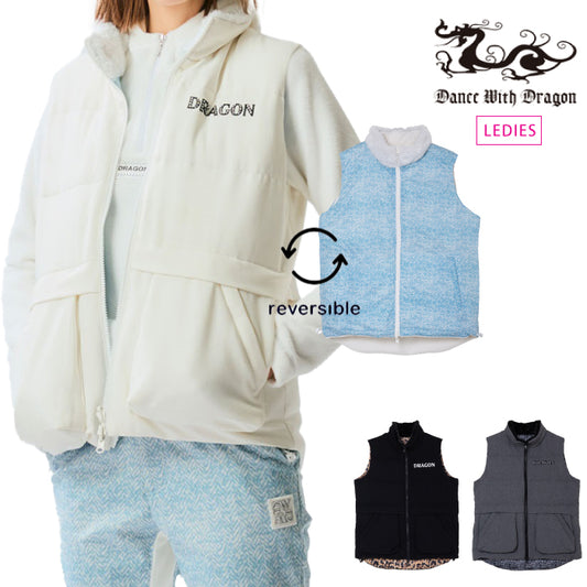 Dance With Dragon ダンスウィズドラゴン レディース プリントダウンリバーベスト D2-541720