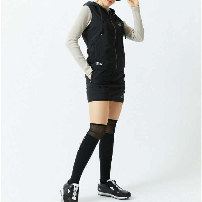 Dance With Dragon ダンスウィズドラゴン ゴルフウェア レディース 【LEON掲載】テックスラウンドストレッチベスト セットアップ対応 d2-560720