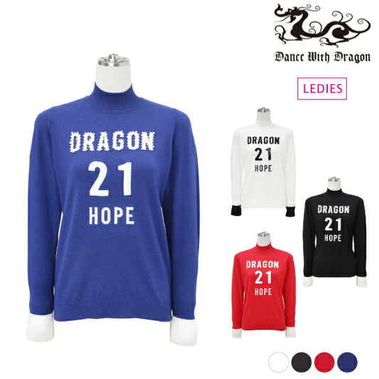 Dance With Dragon ダンスウィズドラゴン レディース 【ゴルフ女子ヒロインバトル着用】ヴィジュー21HOPEハイネックニット D2-600111