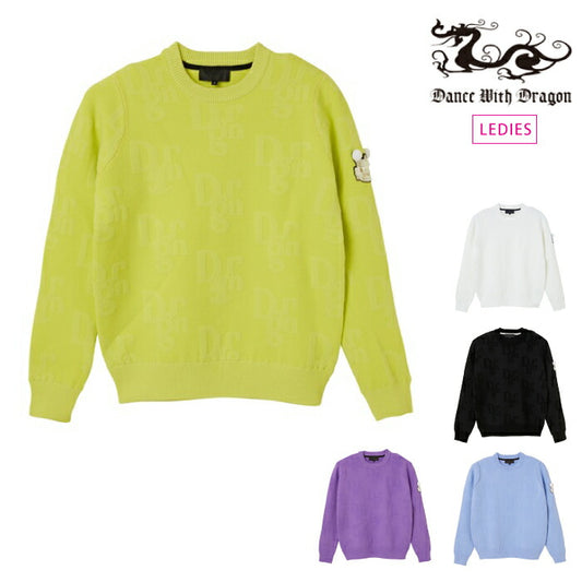Dance With Dragon ダンスウィズドラゴン レディース 3Dジャガードクルーセーター D2-640120