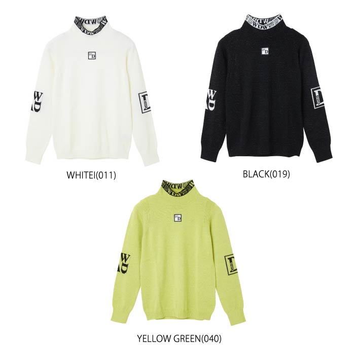 Dance With Dragon ダンスウィズドラゴン レディース ロゴポイントストレッチハイネックニット D2-649120