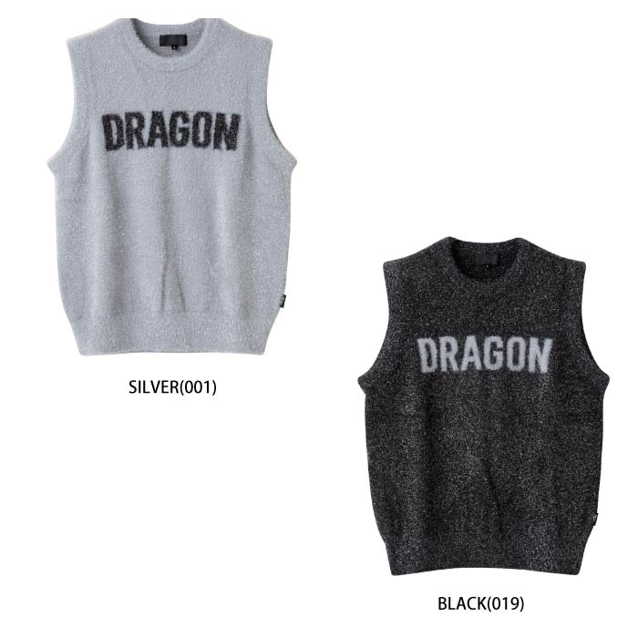 Dance With Dragon ダンスウィズドラゴン ゴルフウェア レディース ラメフェザーヤーンニットベスト d2-661720