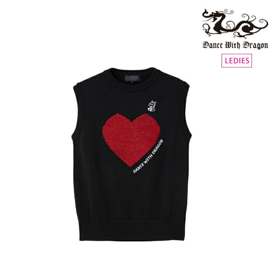 Dance With Dragon ダンスウィズドラゴン ゴルフウェア レディース プルーフプラスハートベスト ストレッチ 撥水 D2-669720