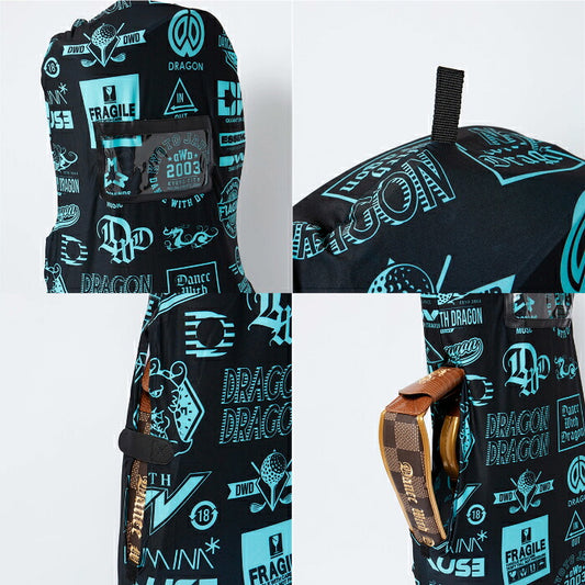 Dance With Dragon ダンスウィズドラゴン ゴルフ メンズ レディース Various marks軽量トラベルカバー 高性能軽量 クリアポケット付 D3-002020