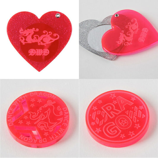 Dance With Dragon ダンスウィズドラゴン ドラゴンミラー&マーカーSET キュート 蛍光色 ラメ D3-082032