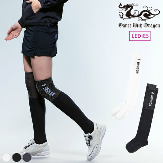 Dance With Dragon ダンスウィズドラゴン レディース ラメ切り替えニーハイソックス 日本製 D3-209212