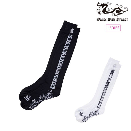Dance With Dragon ダンスウィズドラゴン ゴルフ ソックス レディース サイドロゴハイソックス D3-256221