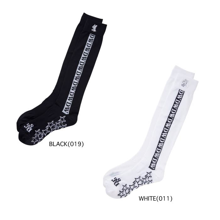 Dance With Dragon ダンスウィズドラゴン ゴルフ ソックス レディース サイドロゴハイソックス D3-256221