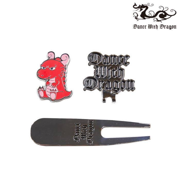 Dance With Dragon ダンスウィズドラゴン ゴルフ メンズ レディース ちびドラマーカー&フォークセット d3-872016