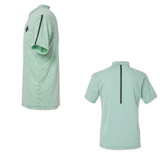 JUN&ROPE’ ジュンアンドロペ メンズ ゴルフ半袖シャツ ゴルフウェア 【UV】【吸水速乾】ダイヤ柄ジャカード 半袖ポロシャツ EJM34010