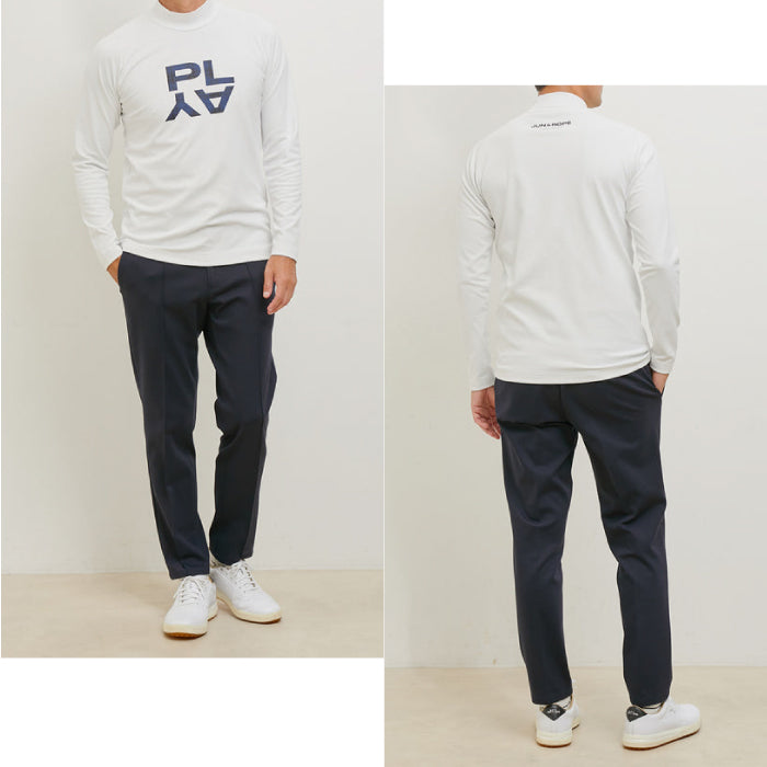 JUN&ROPE’ ジュンアンドロペ メンズ ベアスムース裏フリースPLAYロゴ長袖プルオーバー【吸水速乾】EJM53030