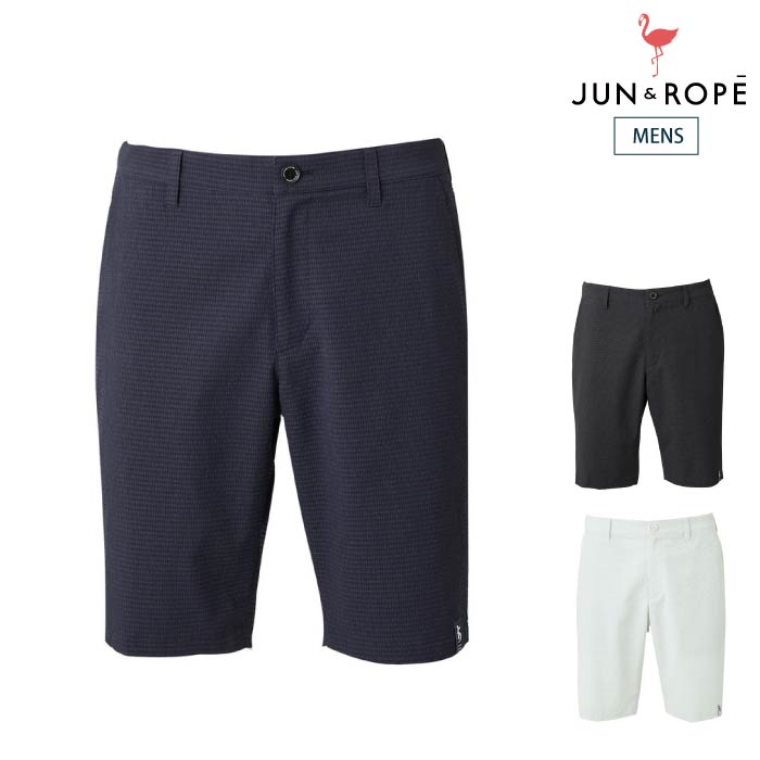 JUN&ROPE’ ジュンアンドロペ ゴルフウェア メンズ ドットエアサッカーショートパンツ 撥水 ストレッチ ejs15110