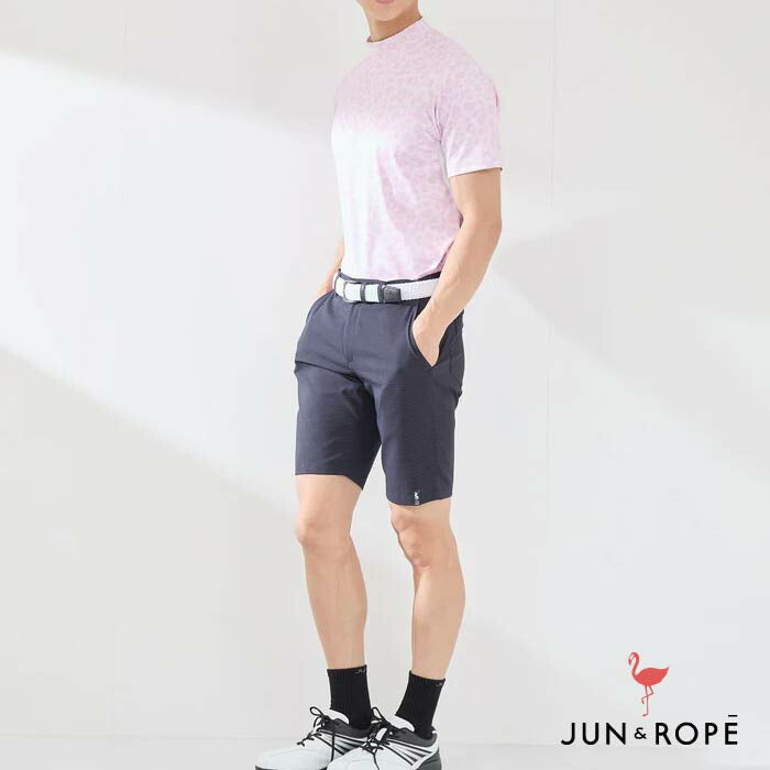 JUN&ROPE’ ジュンアンドロペ ゴルフウェア メンズ ドットエアサッカーショートパンツ 撥水 ストレッチ ejs15110