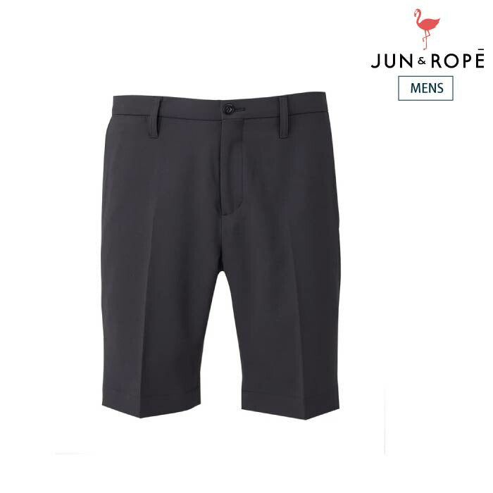JUN&ROPE’ ジュンアンドロペ ゴルフウェア メンズ ボディシェルオックスショートパンツ UVカット 接触冷感 撥水 防透け NOIR ejs15510
