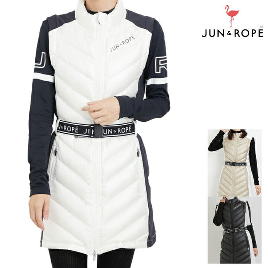 JUN&ROPE’ ジュンアンドロペ レディース タフタフリースコンビ DOWN ワンピース GREEN DOWN ERE32200