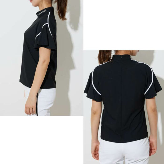 JUN&ROPE’ ジュンアンドロペ レディース ゴルフウェア 半袖シャツ【UV】【吸汗速乾】エコワッフル半袖フレアプルオーバー ERM14010