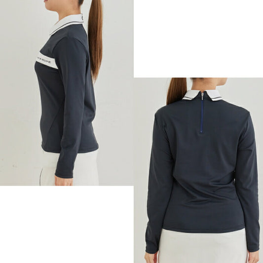 JUN&ROPE’ ジュンアンドロペ レディース 編み立てRIB衿使い長袖プルオーバー【UV】【接触冷感】ERM23150