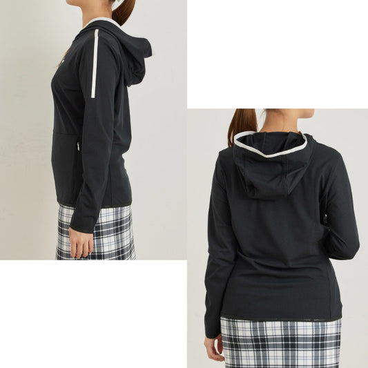 JUN&ROPE’ ジュンアンドロペ レディース 圧着ラインフーディポケット付プルオーバー 【UV】【吸水速乾】ERM53200