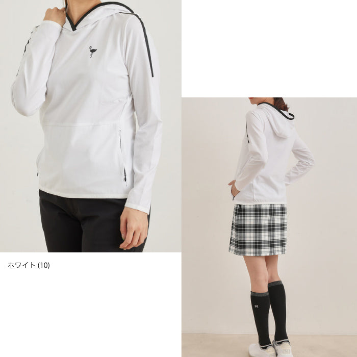 JUN&ROPE’ ジュンアンドロペ レディース 圧着ラインフーディポケット付プルオーバー 【UV】【吸水速乾】ERM53200