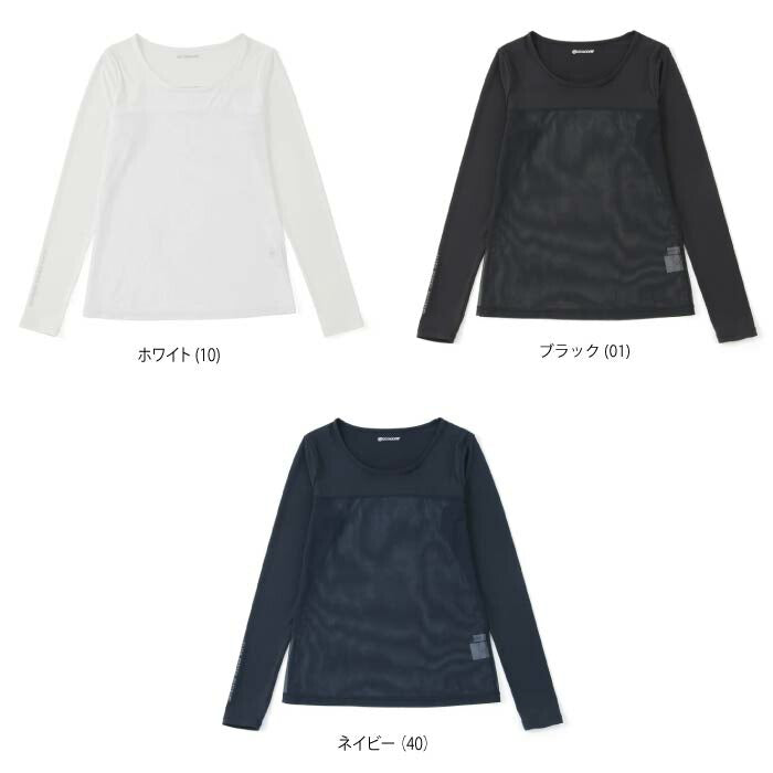 JUN&ROPE’ ジュンアンドロペ ゴルフウェア レディース クールコアUVメッシュ切替ラウンドプルオーバー UVカット 速乾 erm85000