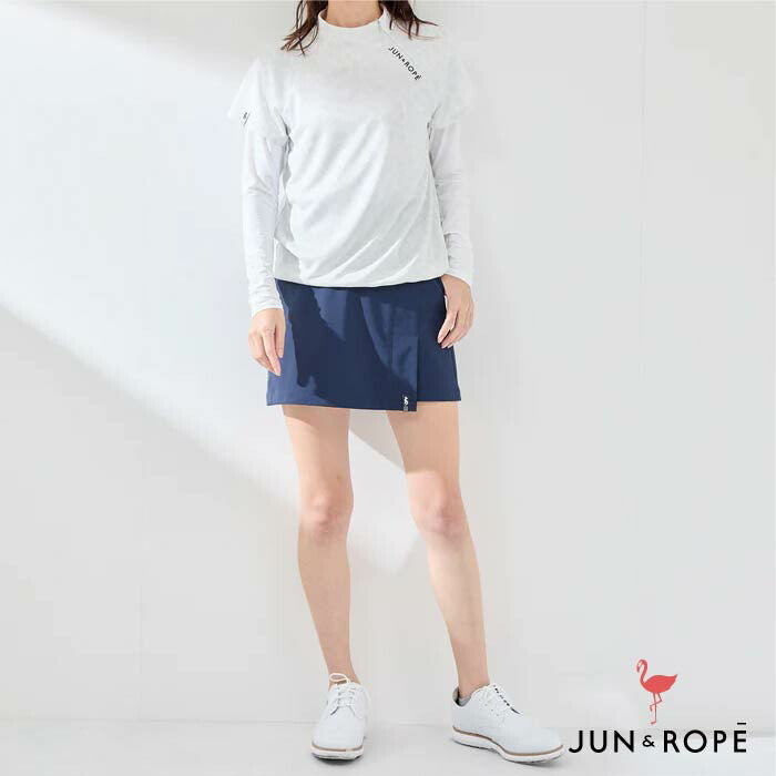 JUN&ROPE’ ジュンアンドロペ ゴルフウェア レディース クールコアUVメッシュ切替ラウンドプルオーバー UVカット 速乾 erm85000