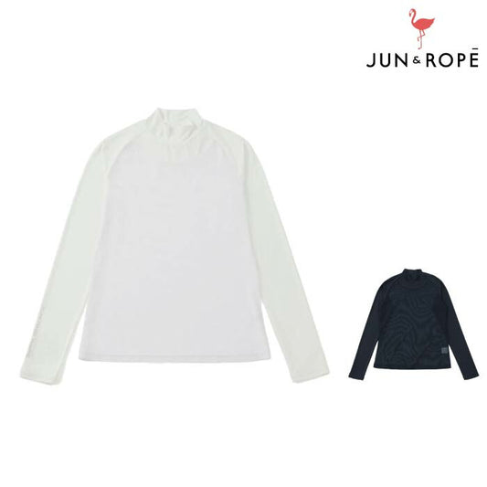 JUN&ROPE’ ジュンアンドロペ ゴルフウェア レディース クールコアUVメッシュ切替モックプルオーバー UVカット 冷却 蒸発 吸汗速乾 erm85010