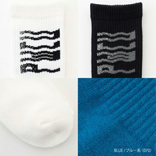 PW CIRCULUS ピーダブリュサーキュラス ゴルフウェア メンズ WAVYロゴソックス 底面パイル編み クッション性 快適な履き心地 GN7IGW0311