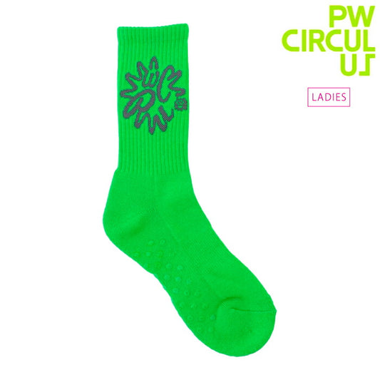 PW CIRCULUS ピーダブリュサーキュラス ゴルフウェア レディース サークルロゴ ミドルソックス 虫よけ加工 GN7WGM0304