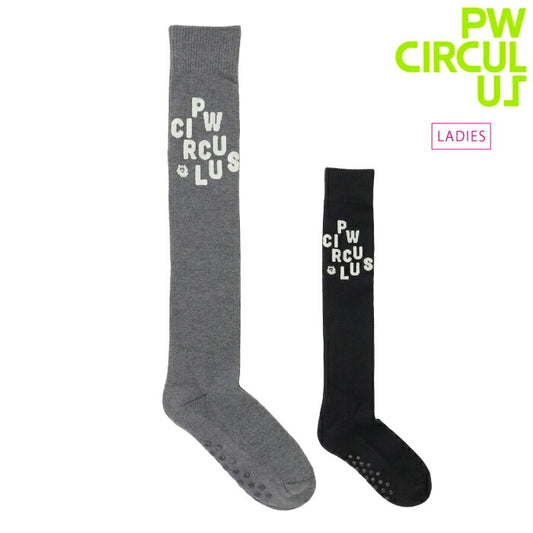PW CIRCULUS ピーダブリュサーキュラス ゴルフウェア レディース ハイソックス 虫よけ加工 滑り止め付 gn7wgm0324