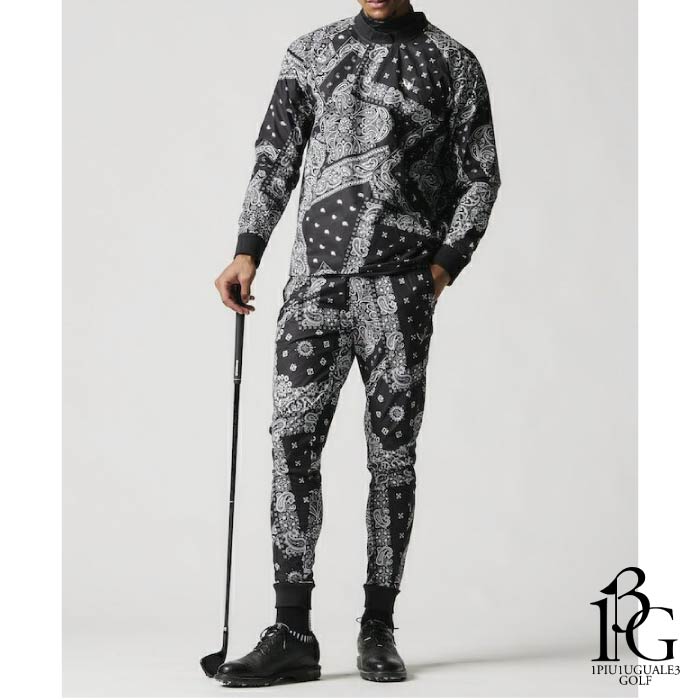 1PIU1UGUALE3 GOLF ウノピゥウノウグァーレトレゴルフ ゴルフウェア メンズ 113 GOLF PATTERN SNEED JACK 透湿 速乾 セットアップ対応 grb126-gpe002