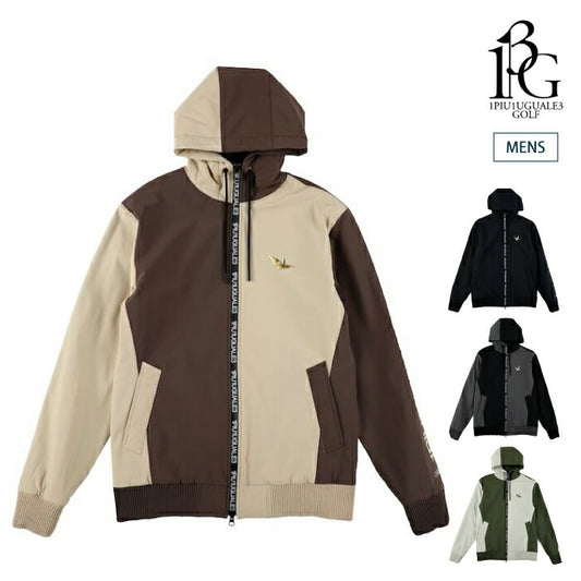 1PIU1UGUALE3 GOLF ウノピゥウノウグァーレトレゴルフ ゴルフウェア メンズ 113 GOLF CRAZY ZIP PARKER ジップパーカー セットアップ対応 GRB130-GPU012