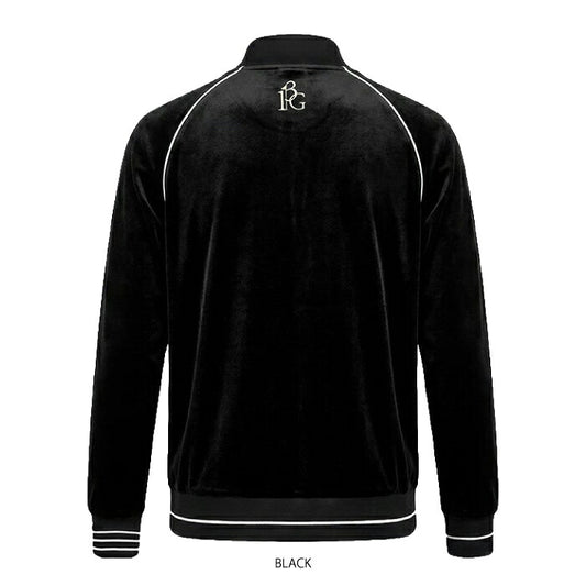 1PIU1UGUALE3 GOLF ウノピゥウノウグァーレ ゴルフウェア メンズ 113 GOLF VELOUR PIPING JACKET ブルゾン 立体カッティング採用 ベロア特有の柔らかさとウールの温もり セットアップ対応 grb149-gpu048