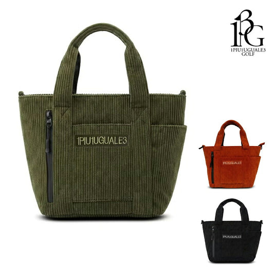 1PIU1UGUALE3 GOLF ウノピゥウノウグァーレトレゴルフ メンズ レディース 113 GOLF CORDUROY 2WAY TOTE BAG SMALL Sサイズ ハイエンド トートバッグ カートバッグ 止水ファスナー採用 取り外し可能内ポケット搭載 grg526-gpe072