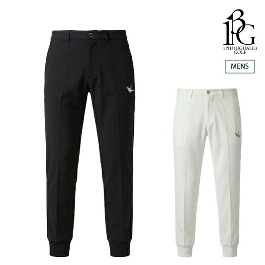 1PIU1UGUALE3 GOLF ウノピゥウノウグァーレ ゴルフウェア メンズ 113 GOLF RIB PANTS ロングリブパンツ テーパードライン ストレッチ 軽量 ソフトなフィット感 セットアップ対応 grp219-gpu047