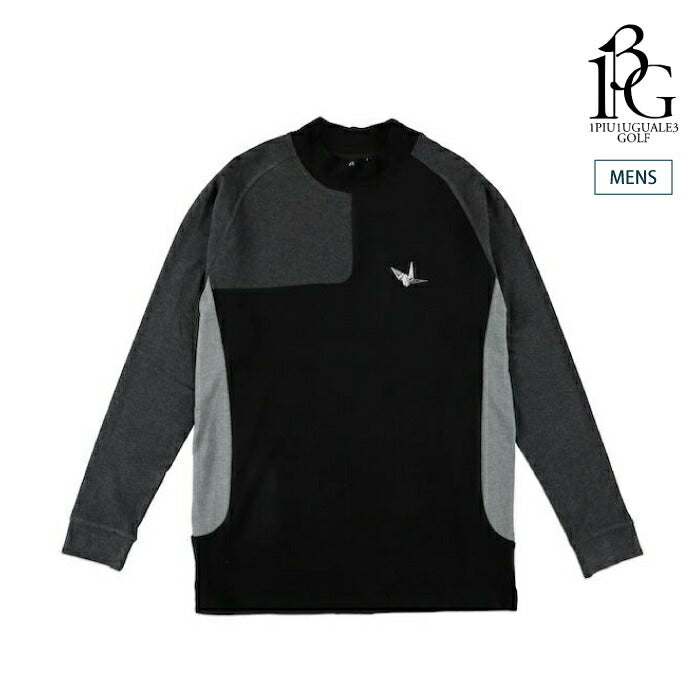 1PIU1UGUALE3 GOLF ウノピゥウノウグァーレトレゴルフ ゴルフウェア メンズ 113 GOLF COLOR SCHEME MOCK NECK モックネック 長袖シャツ プルオーバー GRT265-GPU015