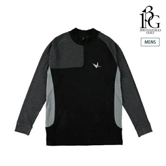 1PIU1UGUALE3 GOLF ウノピゥウノウグァーレトレゴルフ ゴルフウェア メンズ 113 GOLF COLOR SCHEME MOCK NECK モックネック 長袖シャツ プルオーバー GRT265-GPU015