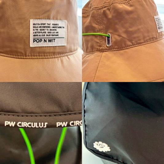 PW CIRCULUSピーダブリュサーキュラス ゴルフ メンズ レディース UNISEX サンシェードバケットハット 手洗い洗濯可 / シェード付 HT7IGM0511