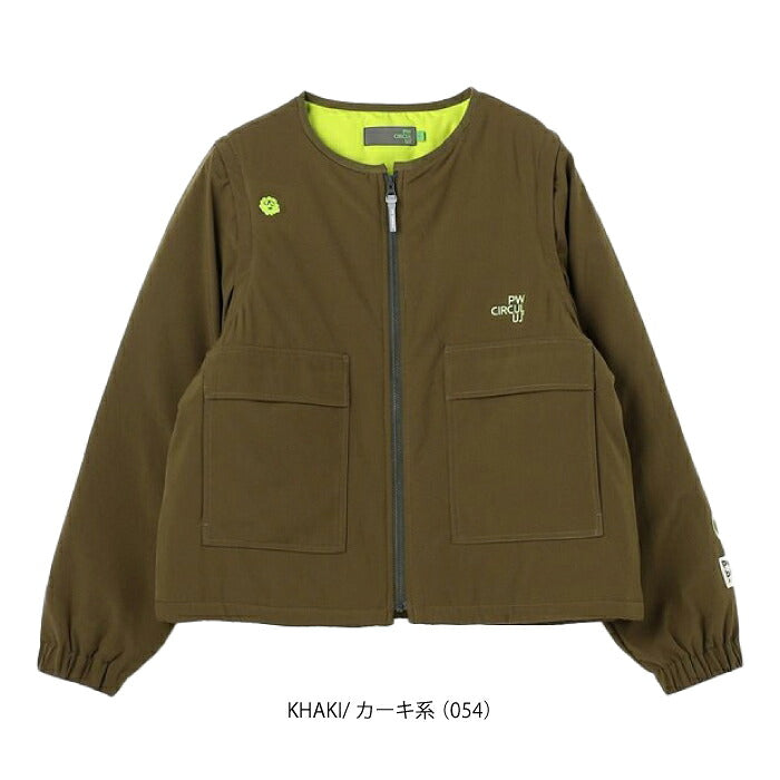 PW CIRCULUS ピーダブリュサーキュラス ゴルフウェア レディース WOMEN デタッチャブル中綿ブルゾン ノーカラーブルゾン 袖の取り外し可能 ウォッシャブル 表地撥水加工 jrpqgw0514