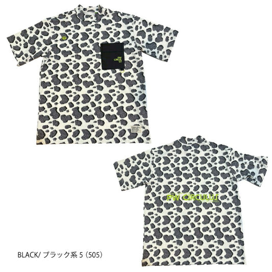 PW CIRCULUSピーダブリュサーキュラス ゴルフウェア メンズ アニマルドットポケットモックT UV遮蔽率99.5% UVカット 速乾 ストレッチ khpngm0315
