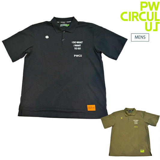 PW CIRCULUS ピーダブリュサーキュラス ゴルフウェア メンズ NEW ベーシックポロ UVカット 速乾 ストレッチ khpngm0405