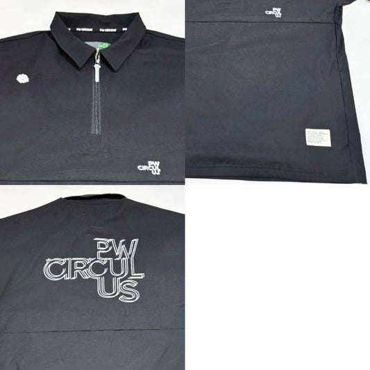 PW CIRCULUS ピーダブリュサーキュラス ゴルフウェア メンズ ハーフジップシャツ 撥水(はっ水)加工素材 khpngm0415