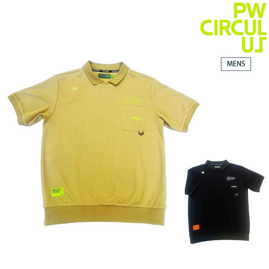PW CIRCULUS ピーダブリュサーキュラス ゴルフウェア メンズ ワッフルポロ khpngm0435