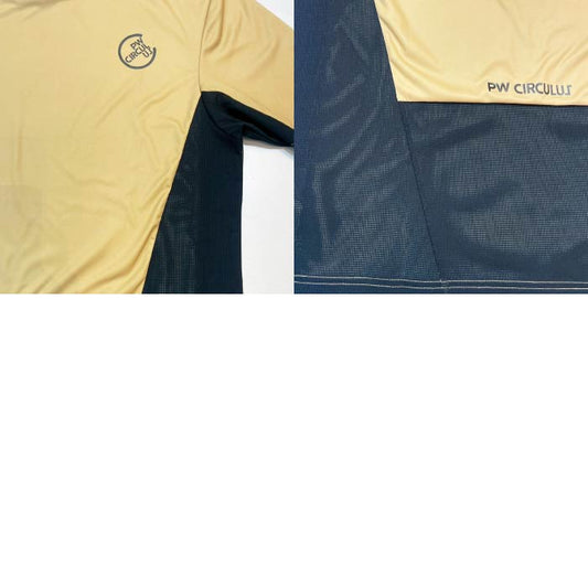 PW CIRCULUS ピーダブリュサーキュラス ゴルフウェア メンズ メッシュコンビモックネックT 吸水速乾 UV遮蔽率96.3% UVカット ストレッチ khpngm0505