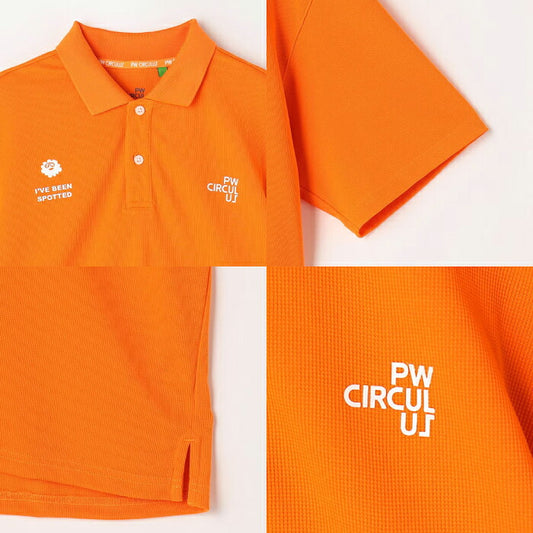 PW CIRCULUS ピーダブリュサーキュラス ゴルフウェア メンズ MEN ミニワッフル鹿の子ポロ 半袖シャツ UVカット 吸水速乾 伸縮性抜群 ソフトな風合い khpnlm0405