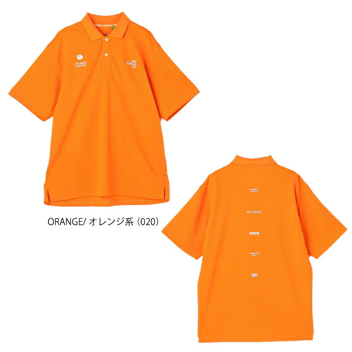 PW CIRCULUS ピーダブリュサーキュラス ゴルフウェア メンズ MEN ミニワッフル鹿の子ポロ 半袖シャツ UVカット 吸水速乾 伸縮性抜群 ソフトな風合い khpnlm0405